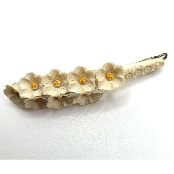 Vintage Tilco Gladiola Acrylic Hair Clip 2.5in - Picture 4 of 5